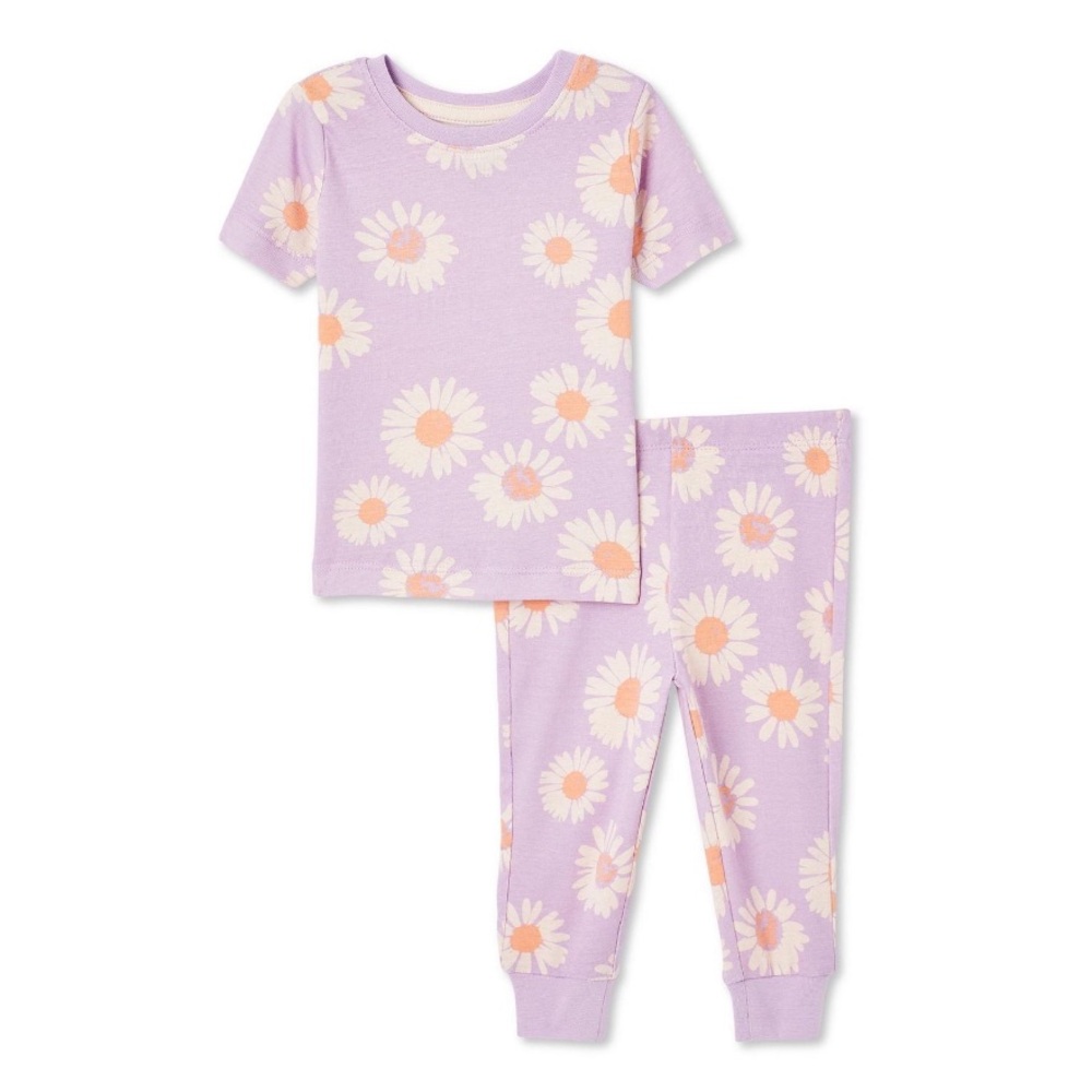 NWT 0/3M George Baby Girls' Pajama 2-Piece Set